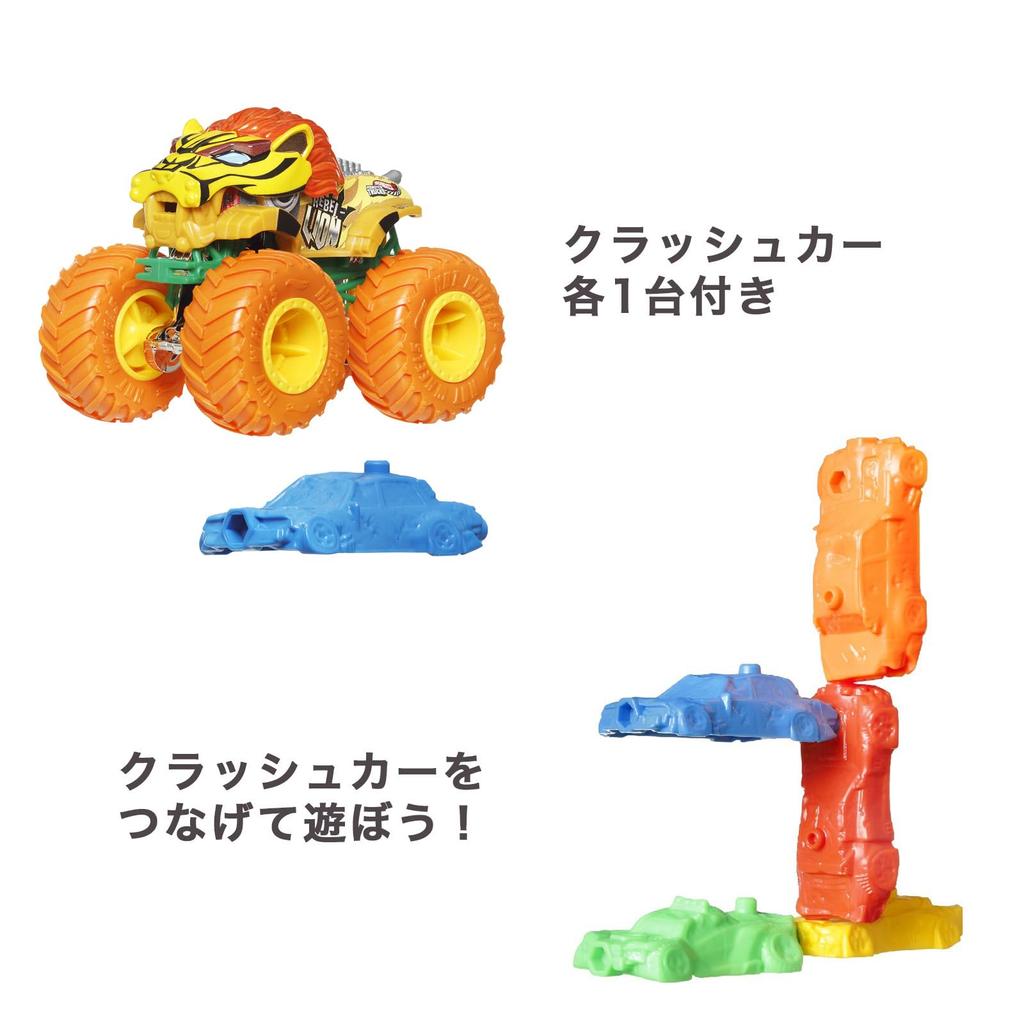 Hot Wheels Monster Truck Asortat Vehicul de Jucărie Mini Mașinuță Cutie cu 8 Mașinuțe, Vândut pentru Vârste de la 3 Ani în Sus, Multicolor 164 983D-FYJ44