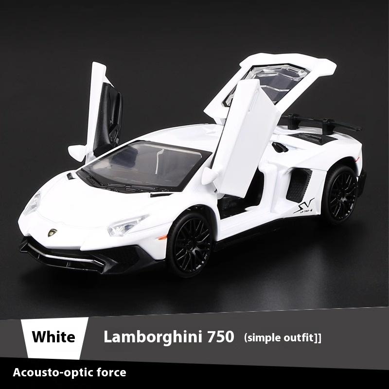 

1:32 Lamborghini Aventador LP750-4 Alloy Sports Car Diecast Model Sound & Light Series Children s Toy Kids Gift Birthday Present белый