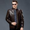 Nuova giacca da uomo in pelle di pecora, versatile e comoda, stile business casual autunnale e invernale, abbigliamento da papà