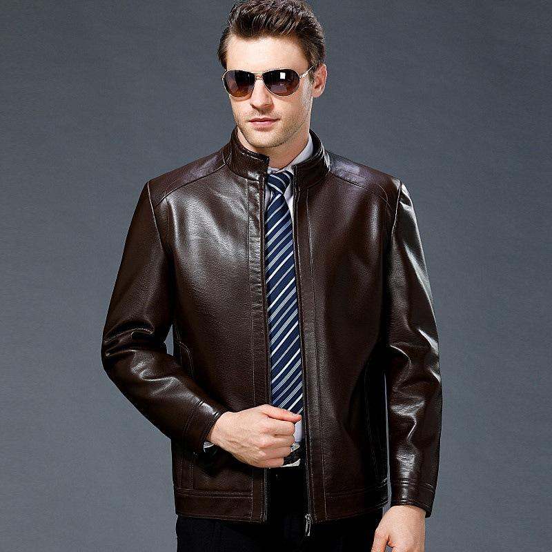 Nuova giacca da uomo in pelle di pecora, versatile e comoda, stile business casual autunnale e invernale, abbigliamento da papà