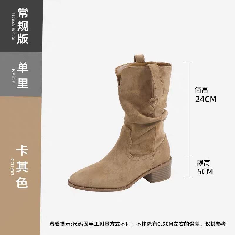 

Cowhide~ Martin boots Small inner height-increasing boots Women s 2025 new spring high-heeled mid-tube short boots stacking boots 40 хаки