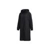 Women's Black Long Hooded Windproof Jacket FM5184
