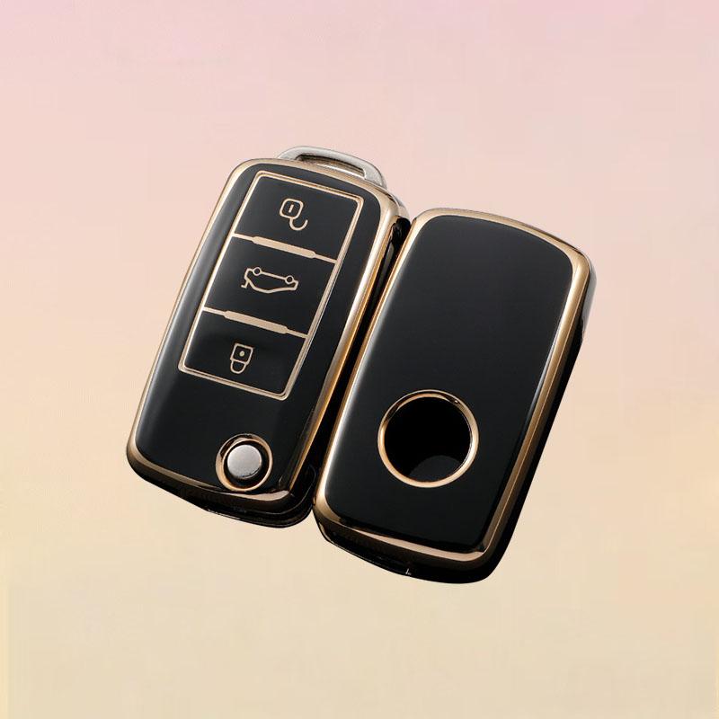 TPU Car Key Case Cover Fob For VW Volkswagen Polo Tiguan Passat B5 B6 B7 Golf MK Jetta Skoda Kodiaq Superb Octavia Seat