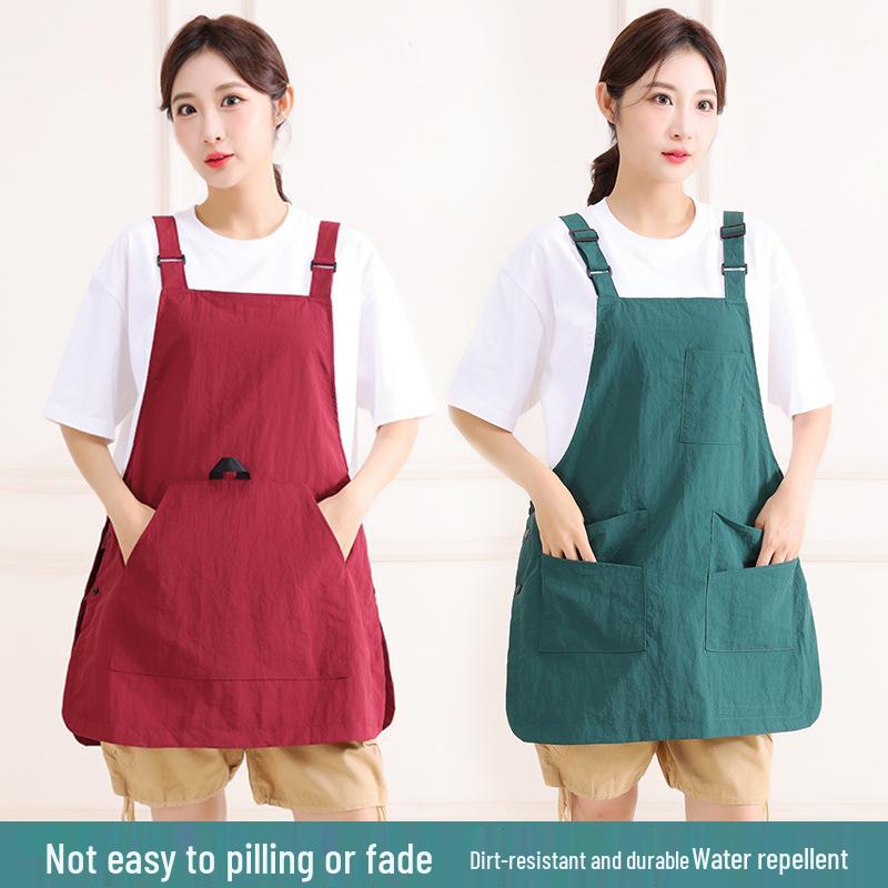 Wendbarer wasserabweisender Damen-Schürzenweste im koreanischen Stil: Fleckgeschützte, leichte Arbeitskleidung für Catering und Küche.