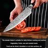 Professional Japanese knives high quality Damascus steel textured kitchen knives sharp meat cutting knives chefs Santoku knives