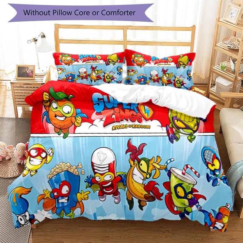 3pcs Superthings1 pattern bedding set duvet cover set includes duvet cover &pillowcases, perfect all season bedroom decoration & gift