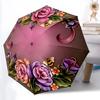 1pc Floral Design Automatic Umbrella | Portable Foldable 8-Rib Manual Open, Cute Birthday & Holiday Gift for Outdoor Yy260107131