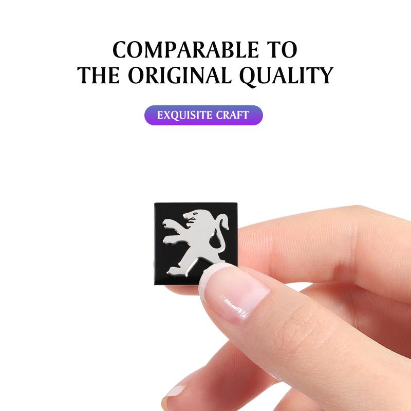 Car Remote Key Sticker Aluminum Emblem Decoration Decal For Peugeot 5008 408O 308 Landtrek 208 2008 3008 Rifter 508 301 108 608