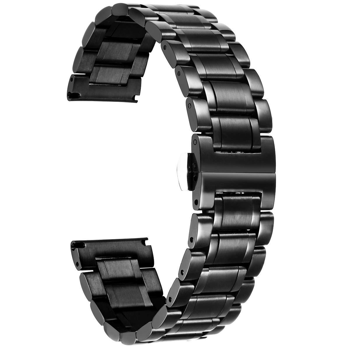 

BINLUN Инструмент для быстрой регулировки замены часов из нержавеющей стали 6 9 размеров Браслет, Ремешок, Прочный, Устойчивый к ржавчине, Гипоаллергенный, Застежка, Сетчатый, Унисекс, чёрный