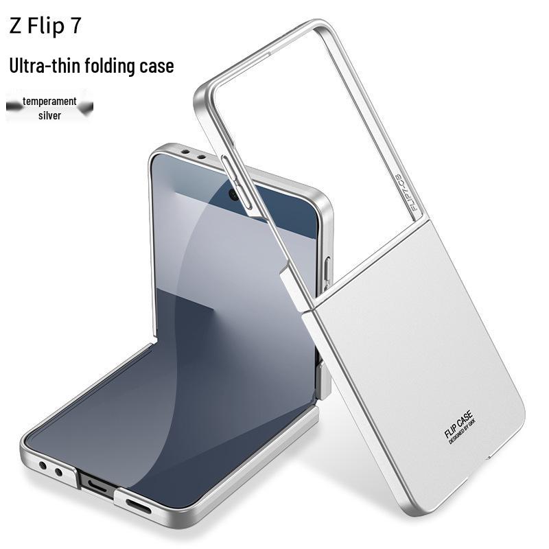 GKK Solid Color Anti-drop PC Case for Samsung Z Flip7 - Large Window, Skin-feel, Cross-border, Foldable Screen Protection