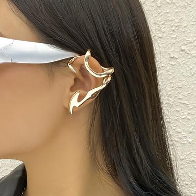 JMXD- "Retro Trend · Creative Irregular Contour Ear Clips · Sweet and Cool Dark Wind · Versatile Elf Earrings · Personalized Accessories"