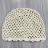 1Pc Sequined Pearl Hat, Handmade Knitted Hollow Thin Breathable Versatile Beanie Hat