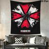 Resident Evil Umbrella Corporation Logo Tapestry Fashion Print Background Cloth Wall Covering Decoration Background Wall Hanging Cloth