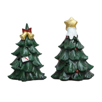 Christmas Tree Ornament Artificial Christmas Tree with Bells or Star Designs for Tabletop Festival Decoration