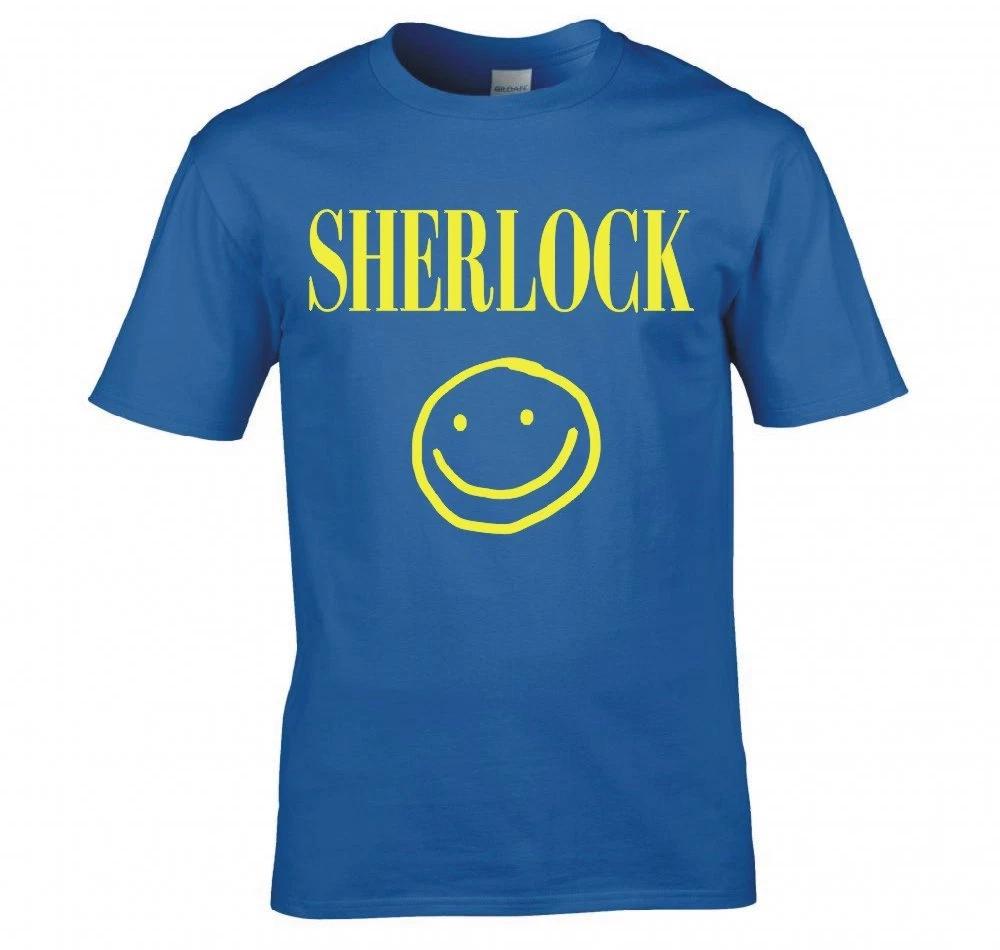 T-shirt Nuova Faccina Sorridente di Sherlock Holmes