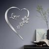 Self-Adhesive 3D Heart-Shaped Mirror Wall Decal Acrylic Heart-Shaped Reflective Sticker Living Room Background Decorative Decal