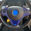 Carbon Fiber Style Car Interior Steering Wheel Decoration Cover Trim Mouldings for BMW 3 Series E90 E92 E93 2005-2012