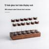 Walnut Base Coffee Bean Test Tube Display Rack