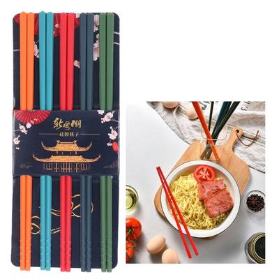 5Pair High Temp Resistant Hot Pot Chopsticks Steel Core Chinese Chopsticks Restaurant