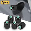 5pcs Metal Car Tire Wheel Theftproof Cap Air Valve Stem Dust Waterproof Cover For Skoda Fabia Superb Rapid Yeti Karoq Vision MK3  VR6
