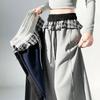 Plaid Patchwork Ruffle Women's Wide-Leg Sweatpants - Spring 2026 Hot Girl Style