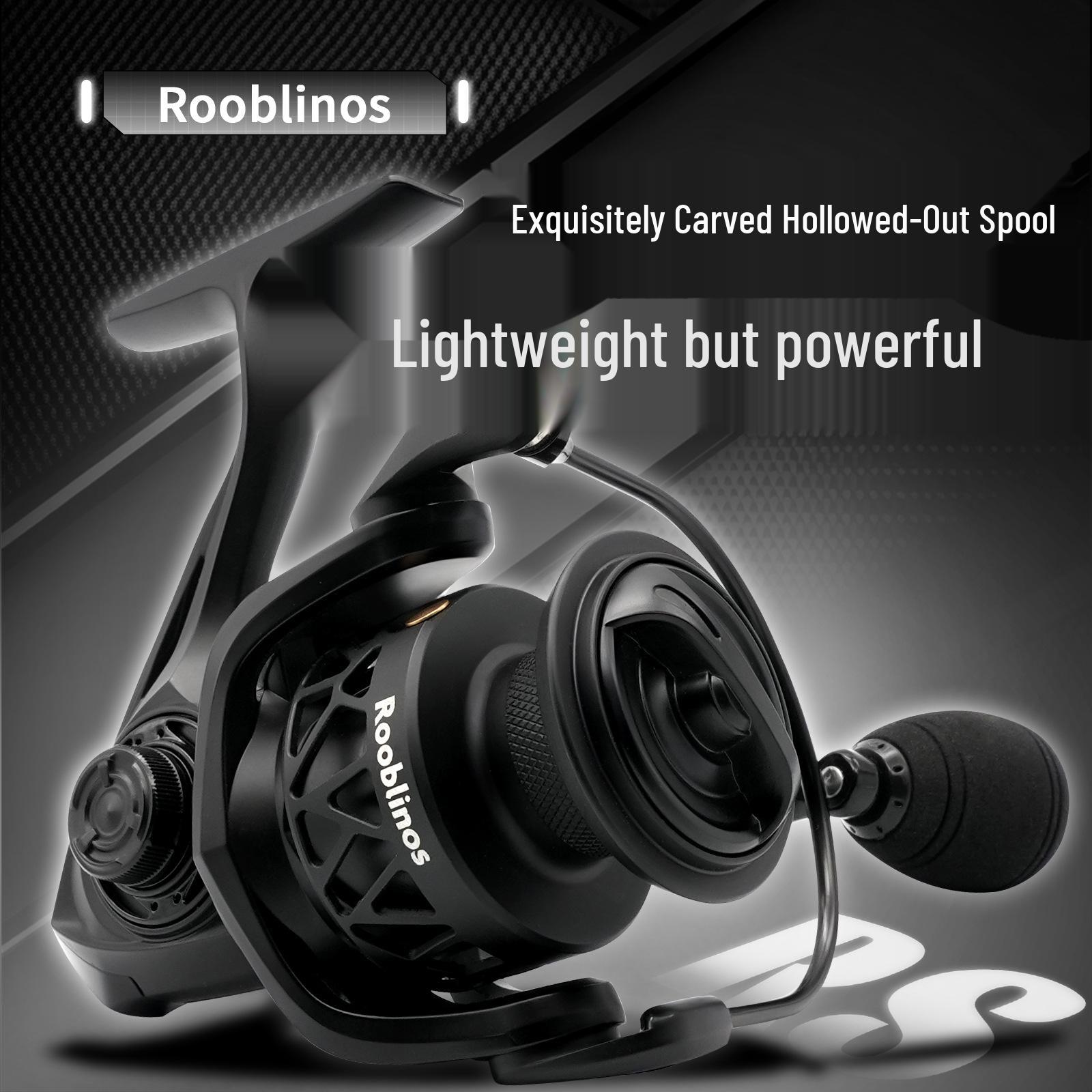 

Shuimu RS Precision Carved Black Spinning Reel for Carp Fishing RS2000 (2+1 bearings, smooth casting)