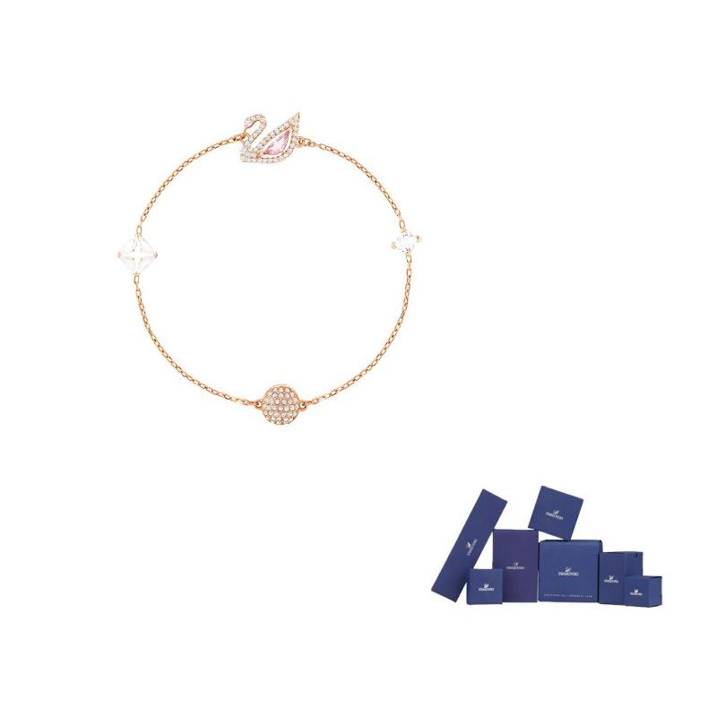 Swarovski Womens Dazzling Swan Bracelet Gold