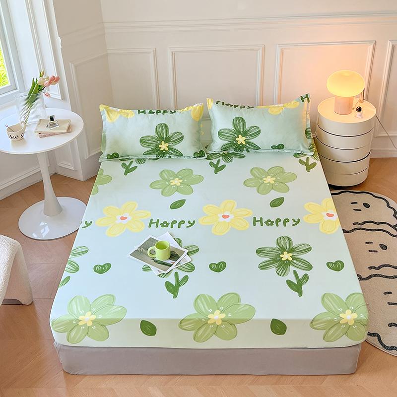 Queen Bonenjoy Size Fitted Bed Sheet With Elastic Band King Size Bed Cover Floral Style Sabanas Cama 150 Sheets No Pillowcase