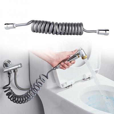 Nová PU+ABS sivá telefónna linka Flexibilná sprchová hadica WC bidet Sprej do kúpeľne Príslušenstvo