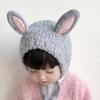 Cute Cap Autumn Winter Kids Newborn Baby Cap Knitted Warm Crochet Rabbit Ear Beanie Unisex Baby for 5 months to 3 Years