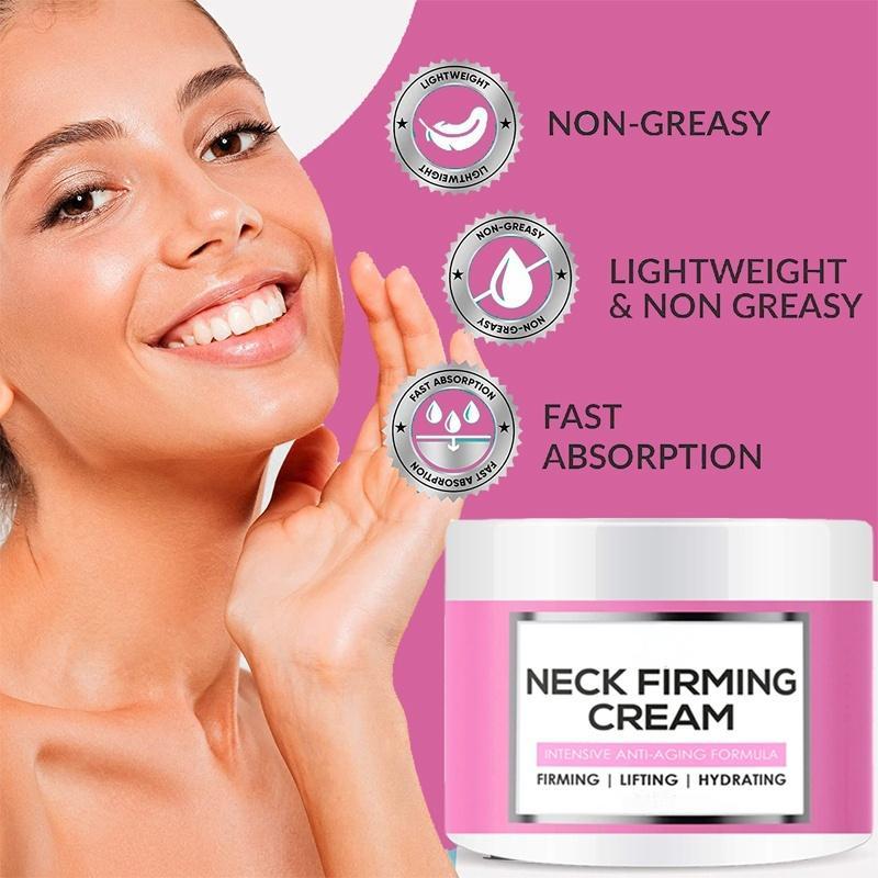 Neck Firming Cream, Anti Aging Moisturizer for Neck , Double Chin Reducer, Skin Tightening Cream - See Results In 3 Days