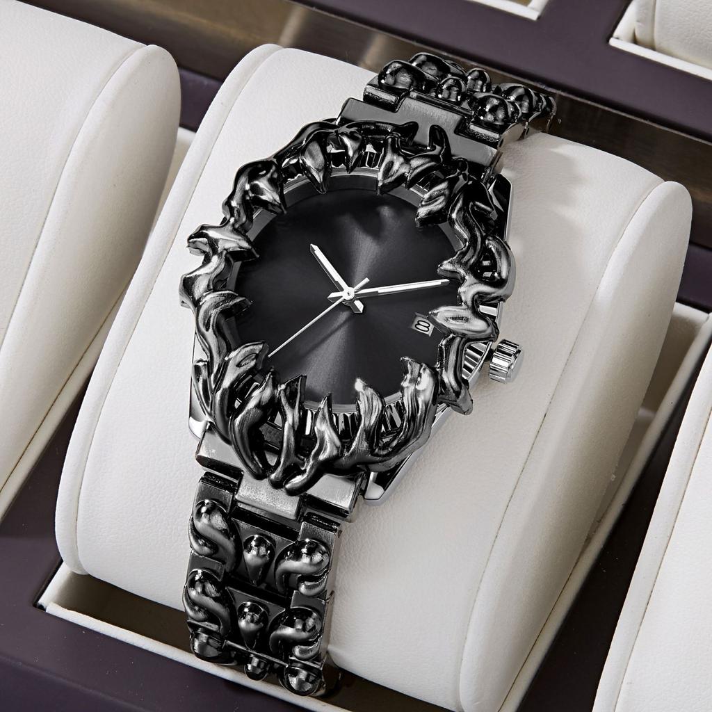 Alabaster Y2K Claw Watch for Men Hip Hop Millennium Retro Style Wristwatch