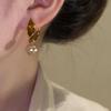 Maillard deciduous pearl earrings light luxury niche earrings medieval exquisite high-end earrings new popular versatile