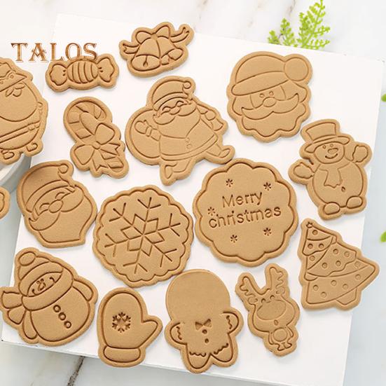 8 sztuk/zestaw Ciasteczka Formy Xmas Elements Design Żaroodporne Plastikowe Premium DIY Formy do Czekoladek do Kuchni