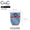 CtoC JAPAN Hasami-yaki Small Teacup, Traditional Japanese Patterns, Red