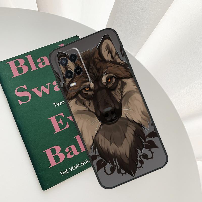 Wolf Art Case For Oppo A52 A72 A76 A96 A54 A74 A94 A54S A57S A58 A78 A98 A57 A77 A15 A16 A17 Cover