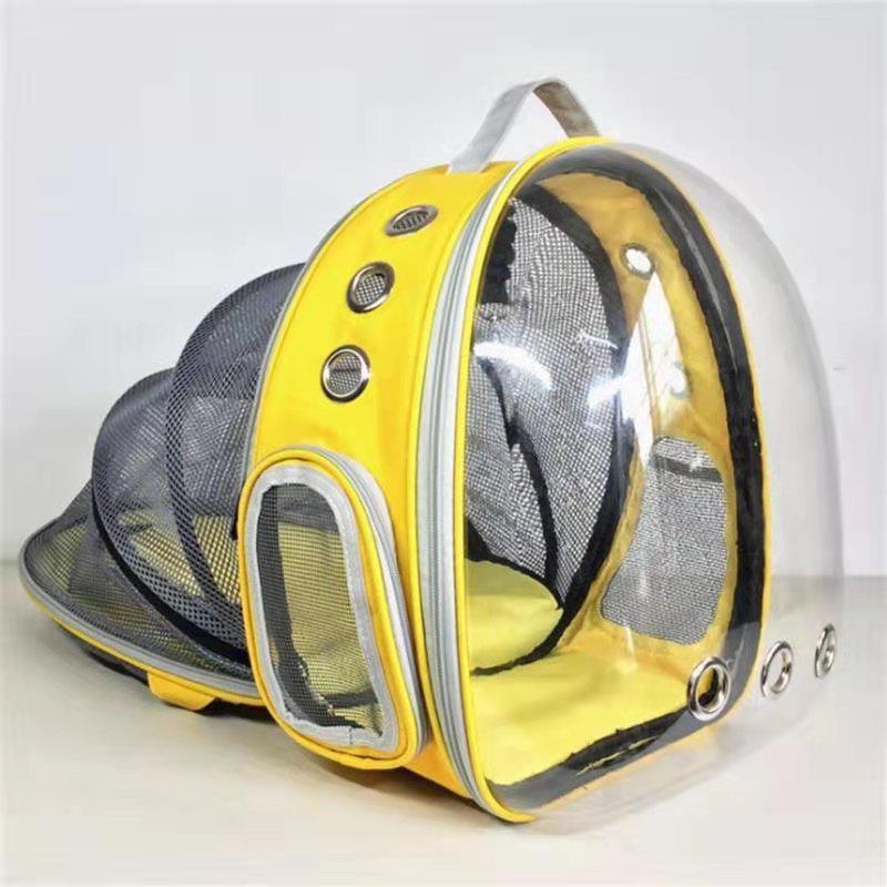 Transparent Portable Pet Backpack - Breathable Double Shoulder Travel Carrier for Cats