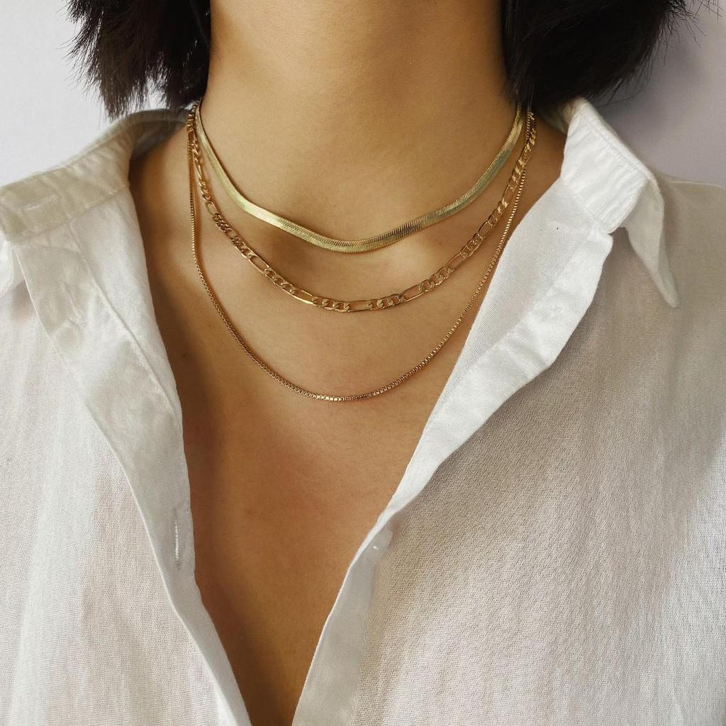 Chic Bohemian Multi-Layered Clavicle Necklace - European & American Hip-Hop Style