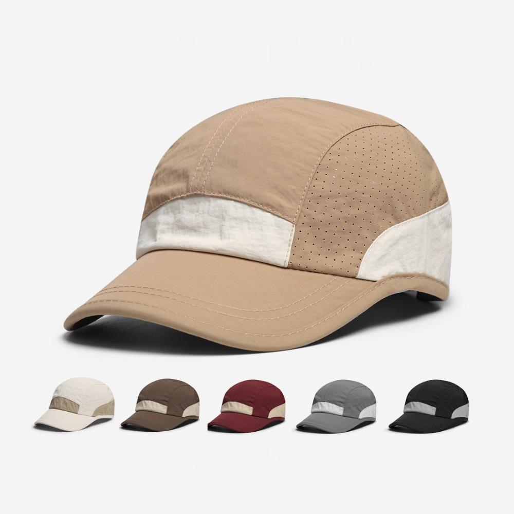 Summer Solid Quick Dry Baseball Cap For Men Breathable Lightweight Outdoor Sports Camping Hiking Cap Color Block Thin Fabric