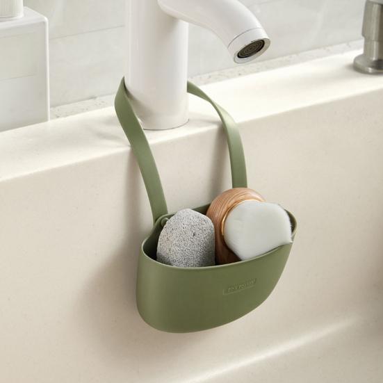 Kitchen Sink Holder Hanging Drain Basket Large Capacity Easy to Install Multipurpose Soap Sponge Holder Kitchen Accessories