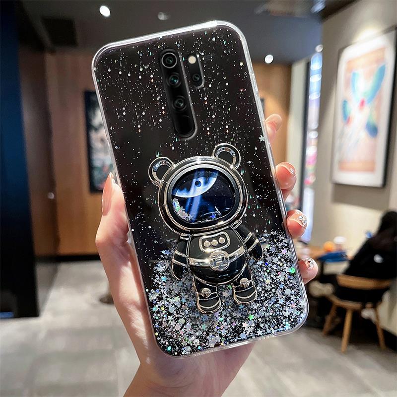 

Чехол-держатель Note8pro Quicksand Astronaut для Xiaomi Redmi Note 8 Pro 7 9 8t 9s 9a 9c, силиконовый чехол-подставка Redmi9 Note8 2021 Redmi Note 8 Pro