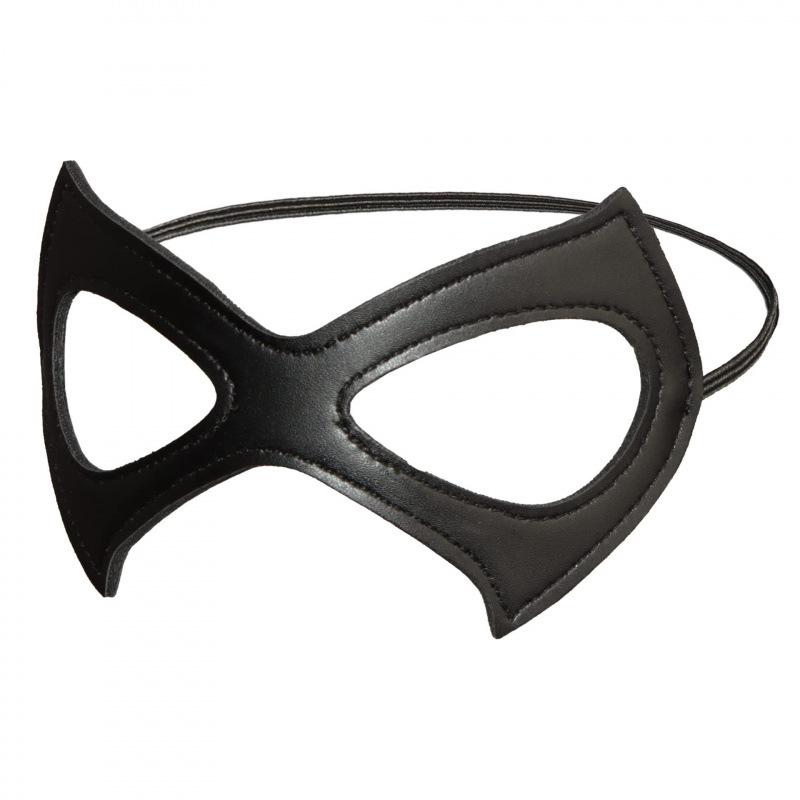 Catwoman Leather Masquerade Makeup Mask - Halloween Cosplay Prop One Size чёрный