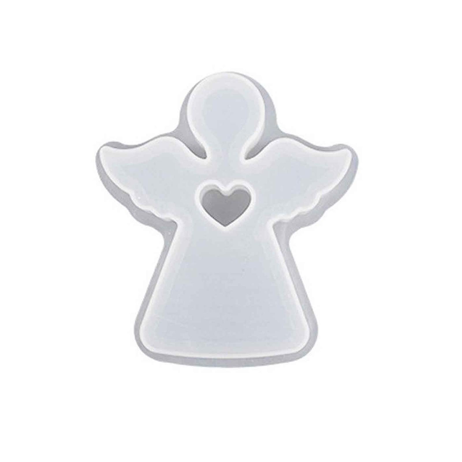 Silicone Mold Angel Shape Candle Mold with Heart Cutout for Aromatherapy Wax Crafting DIY Handmade Candle Making Tools One Size