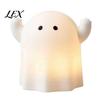 Simple Operation for Children Cute Resin Ghost Night Light Bedroom, Decorative Warm LED Lamp Indoor Holiday Lighting Halloween Party Desk Decor,