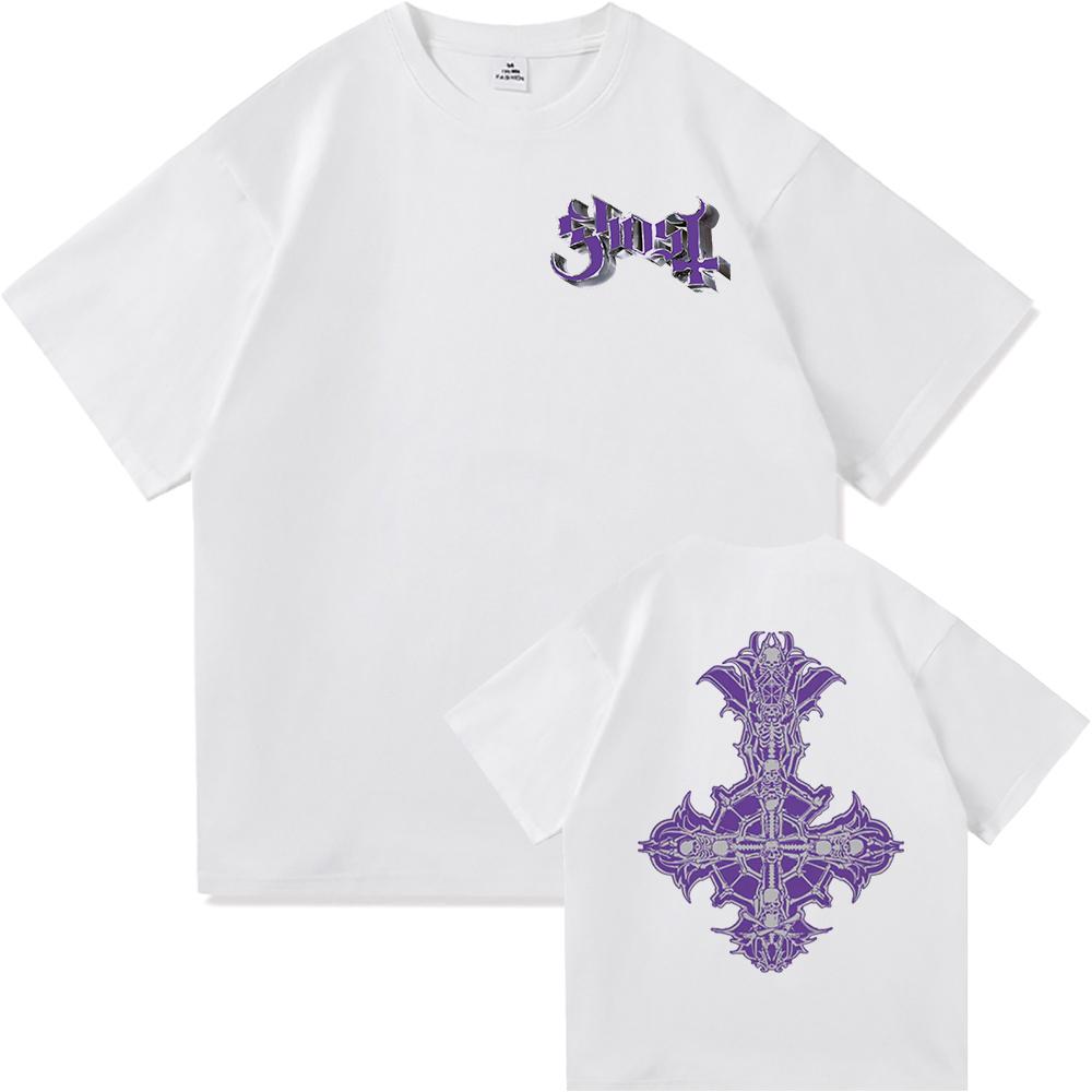 GHOST SKELETÁ Světové turné 2025 Módní pánské estetické vintage hip hopové tričko Unisex Satanizovaná ležérní bavlněná trička