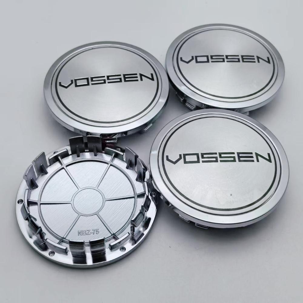 4pcs 75MM Clips 65MM Vossen Logo Emblem Badge Car Wheel Center Caps Wheels Hub Dust Cap Rim Hubcaps Dust Cover Car Accessories