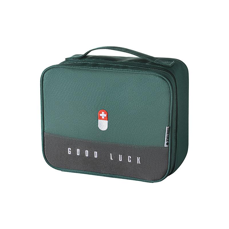Household Thickened Layered Medicine Box Large Capacity Portable Waterproof Cloth Medicine Cabinet Storage First Aid Kit Bins