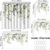 Plant Leaves Shower Curtain Sets Waterproof Floral Shower Curtain Leaves Fabric Cloth Bathroom Curtains With Hooks