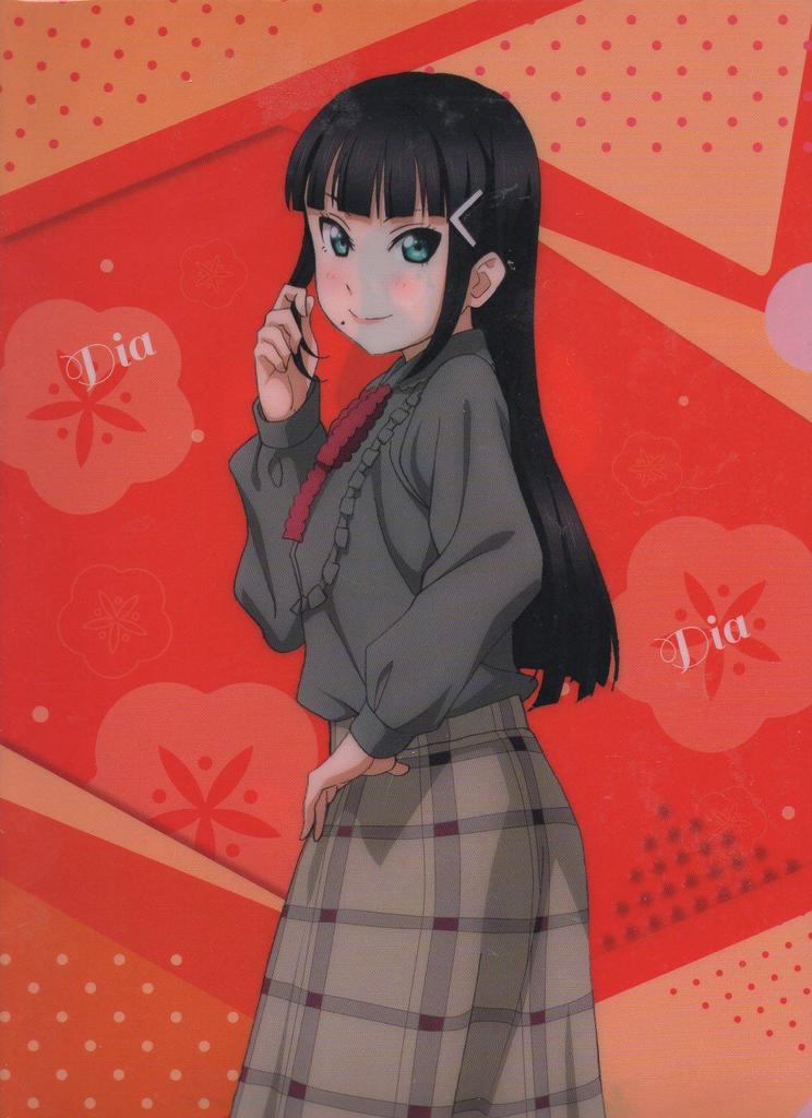 Clear file in plastic bag Love Live Sunshine Animate Gacha Kurosawa Dia