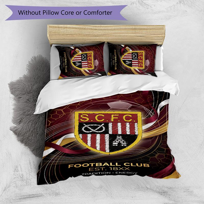 Southampton Football Printed 3 Pieces Bedding Set, Comfortable Skin Friendly Bedroom Duvet Cover Set